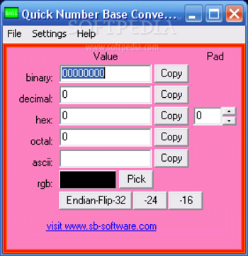 Quick Number Base Converter screenshot