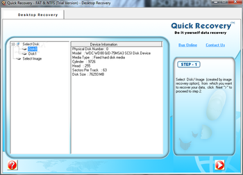 Quick Recovery for FAT and NTFS screenshot