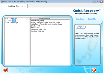 Quick Recovery for Pen Drives screenshot