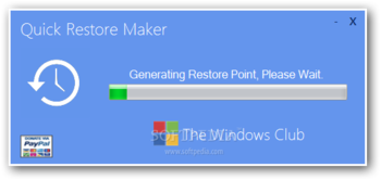 Quick Restore Maker screenshot