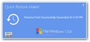 Quick Restore Maker screenshot 2