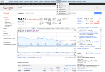 Quick Stock Research Toolbar screenshot