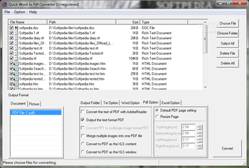 Quick Word to Pdf Converter screenshot
