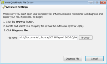 QuickBooks File Doctor screenshot
