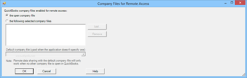 QuickBooks Remote Data Sharing screenshot 2