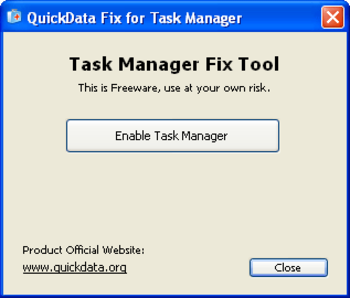 QuickData Fix for Task Manager screenshot
