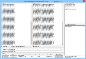 QuickFileBackup screenshot