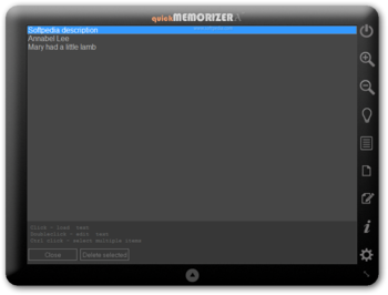 quickMemorizer screenshot 2