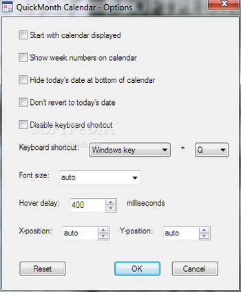 QuickMonth Calendar screenshot 2