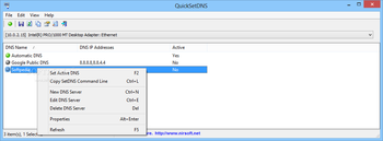 QuickSetDNS screenshot 2