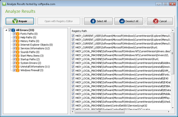 Quicksys RegCleaner 2009 screenshot 3