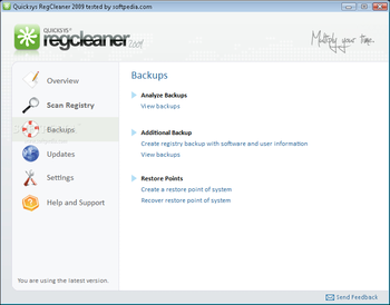 Quicksys RegCleaner 2009 screenshot 4