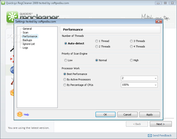 Quicksys RegCleaner 2009 screenshot 7