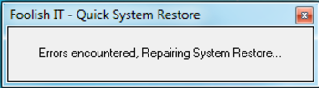 QuickSystemRestore screenshot