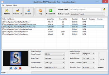 QuickTime MOV Converter Pro screenshot