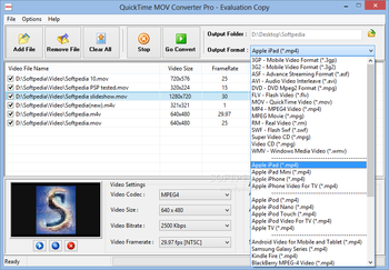 QuickTime MOV Converter Pro screenshot 2