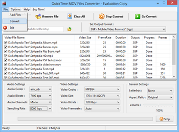 QuickTime MOV Files Converter screenshot 3