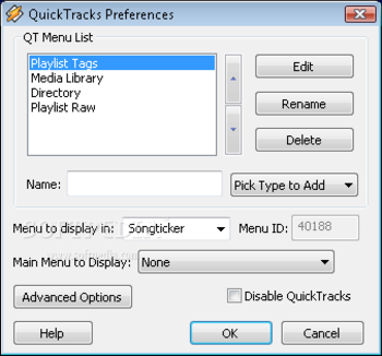 QuickTracks screenshot