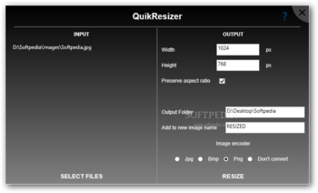 QuikResizer screenshot