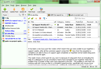 QuiteRSS Portable screenshot