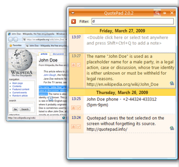 QuotePad screenshot