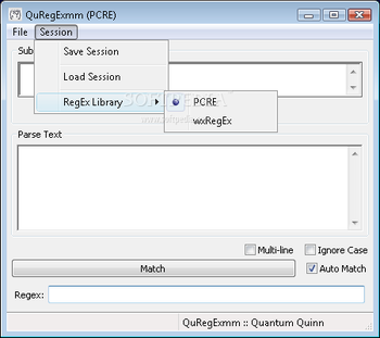 QuRegExmm screenshot