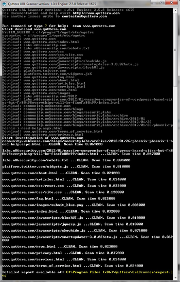 Quttera URL Scanner screenshot 2