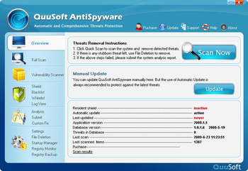 QuuSoft AntiSpyware screenshot
