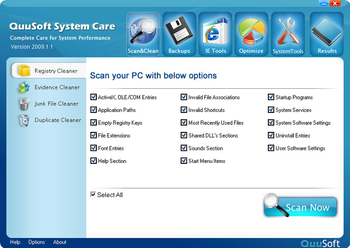 QuuSoft System Care screenshot
