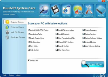QuuSoft System Care screenshot 2