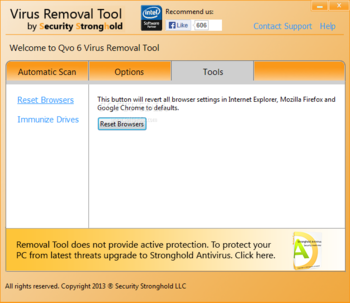 Qvo 6 Virus Removal Tool screenshot 3