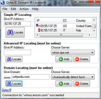 Qytec Domain-IP Locator screenshot