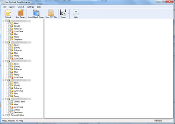 RA Outlook Email Extractor screenshot