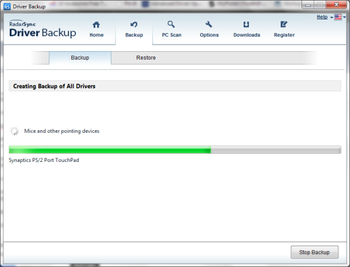 RadarSync DriverBackup 2012 screenshot 4