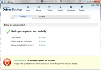 RadarSync DriverBackup 2012 screenshot 7