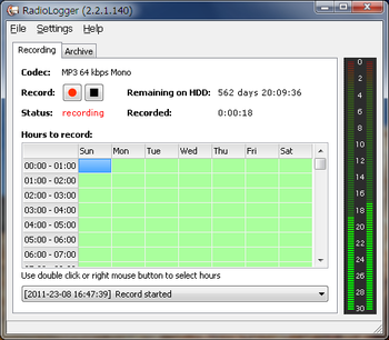 RadioLogger screenshot