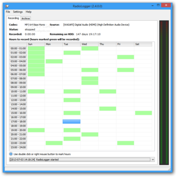 RadioLogger screenshot