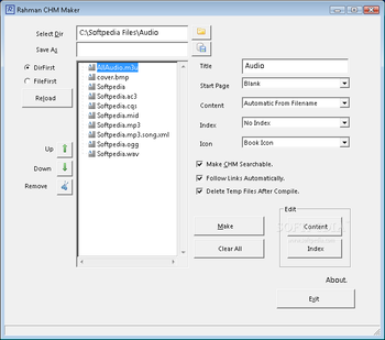 Rahman CHM Maker screenshot