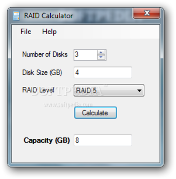 RAID Calculator screenshot