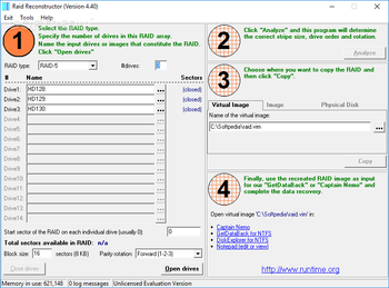 RAID Reconstructor screenshot