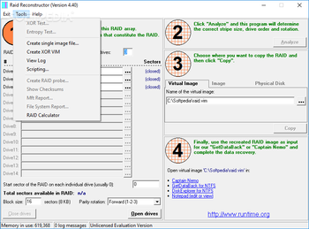 RAID Reconstructor screenshot 2
