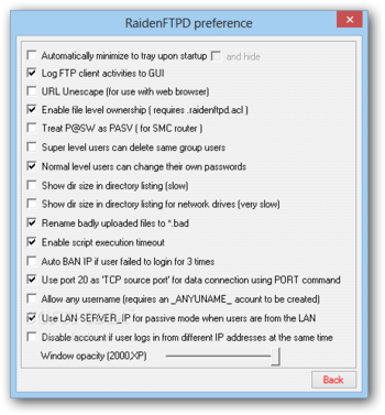 RaidenFTPD screenshot 17