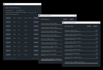 Rain CPU Benchmark Math screenshot