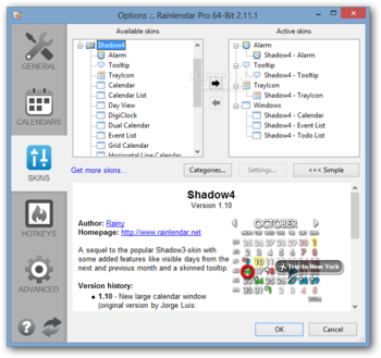 Rainlendar Pro screenshot 6