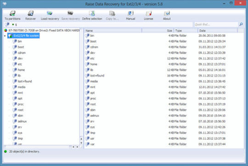 Raise Data Recovery for Ext2 Ext3 Ext4 screenshot