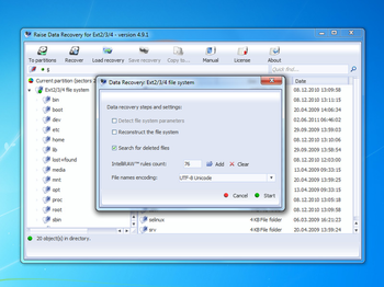 Raise Data Recovery for Ext2/Ext3 screenshot