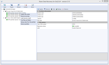 Raise Data Recovery for Ext2/Ext3/Ext4 screenshot 2