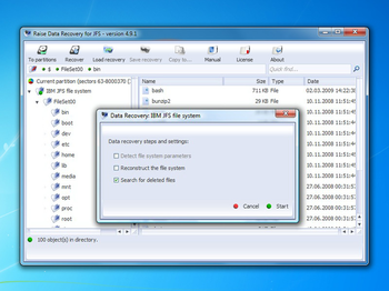 Raise Data Recovery for JFS screenshot