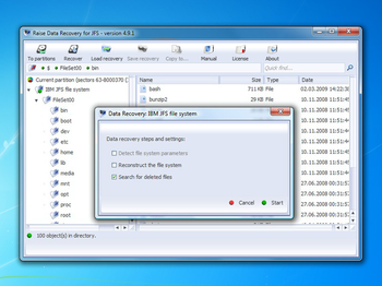 Raise Data Recovery for JFS screenshot 2