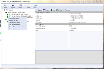 Raise Data Recovery for ReiserFS screenshot